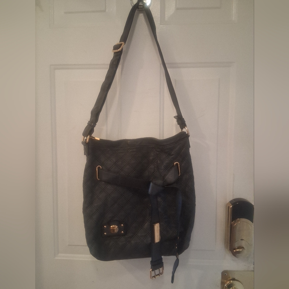 Marc Jacobs Quilted Grey Casey Crossbody Shoulder Bag
